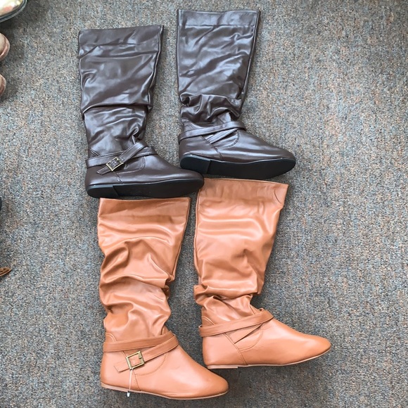 2 for 1 leather boots sz 6(NEW) - Picture 1 of 5